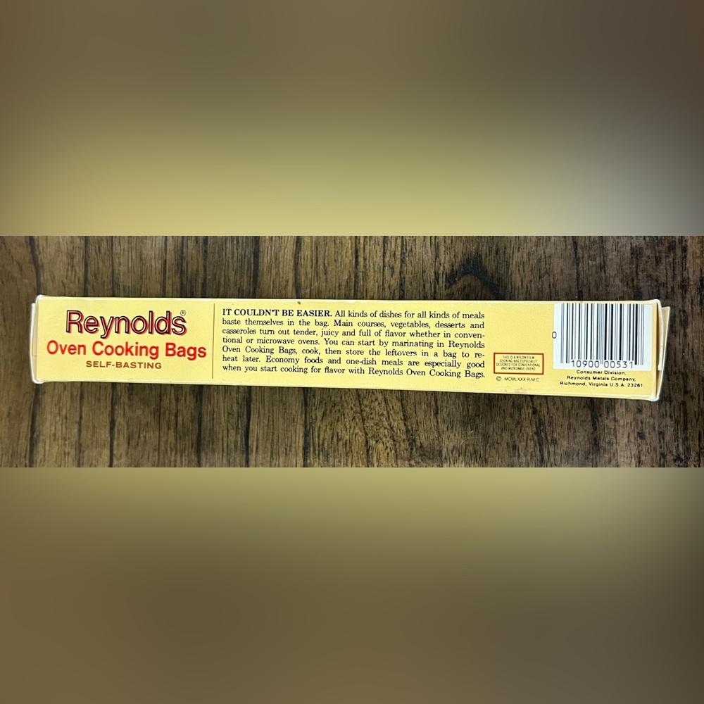 VTG Reynolds Oven Cooking Bags Self Basting Large Box of 5 14" x 20" NOS 1980 - Picture 3 of 7